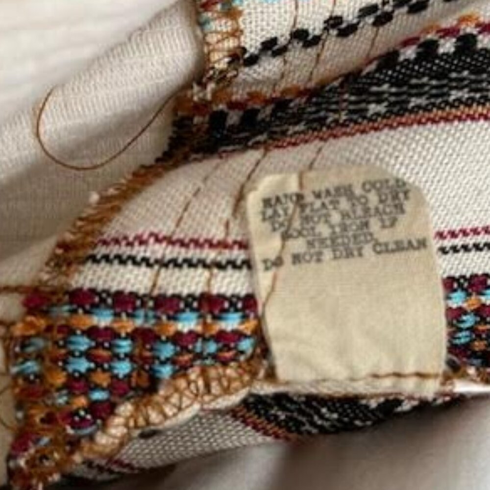 Gimmicks Shacket Women's XL Cotton Stitched Navajo Southwestern Plaid Frayed - Picture 8 of 8